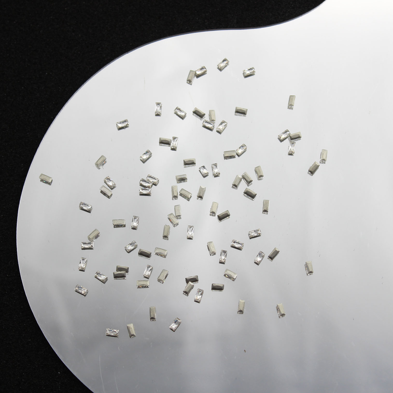 Zircon plano blanco-2*4mm rectangular