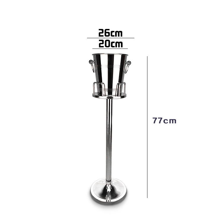 Ventas directas de fábrica transfronterizas acero inoxidable champán europeo estante de cubo de champán de lujo estante de cubo de hielo americano en stock