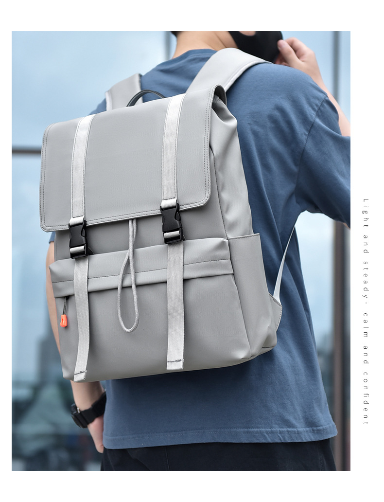 Solid Color Daily School Backpack Functional Backpack display picture 6