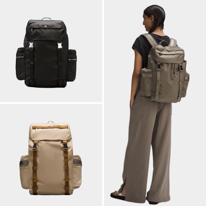 Lu's 25-Liter Backpack Nylon Travel Waterproof Outdoor Large-Capacity Commuting Hiking Bag Lightweight for Moms