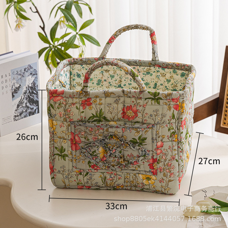 対外貿易輸出家庭布芸収納バスケット韓国式田園風携帯下着雑物整理枠機洗濯収納バスケット