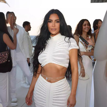 跨境货源 欧美女装性感针织透视夜店套装低腰包臀裙套装