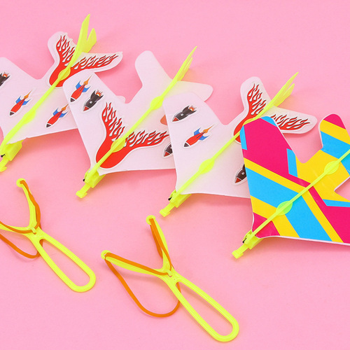 Luminous catapult aircraft large slingshot aircraft children night market stall hot selling flashing toys Yiwu supply source