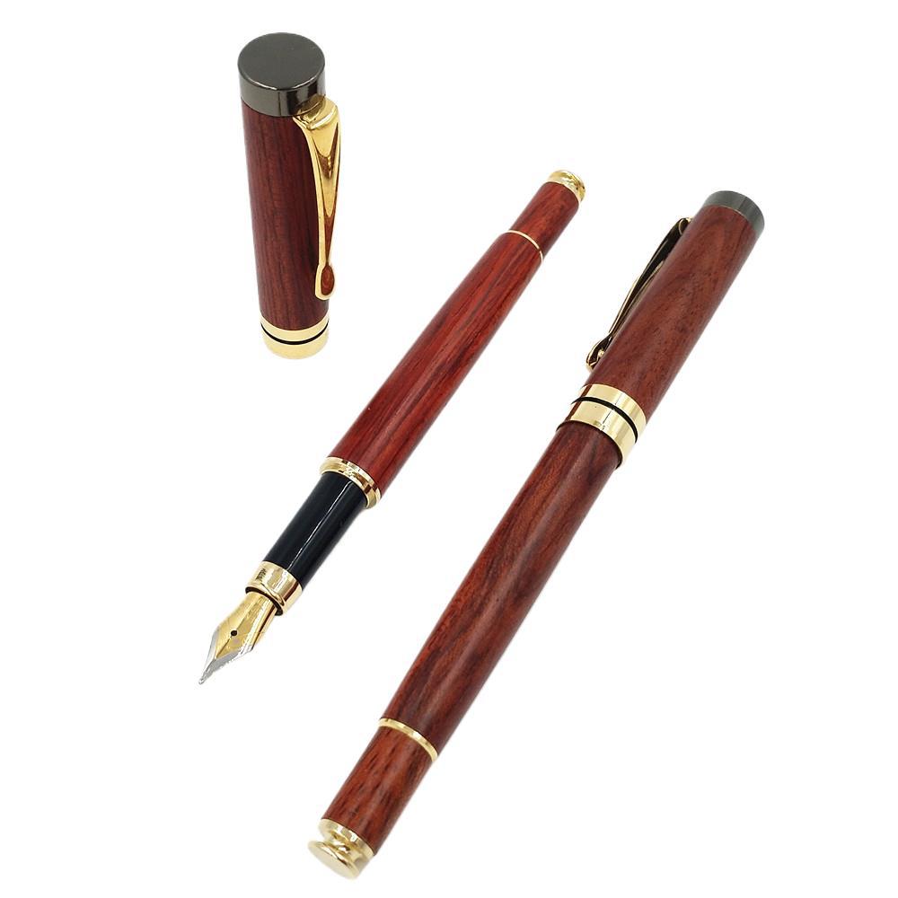 Fabricante de cartuchos de tinta de alta calidad al por mayor a largo plazo, bolígrafos de práctica de caligrafía para estudiantes de doble propósito, bolígrafos de madera de sequoa para grabado de regalos al por mayor. image 3