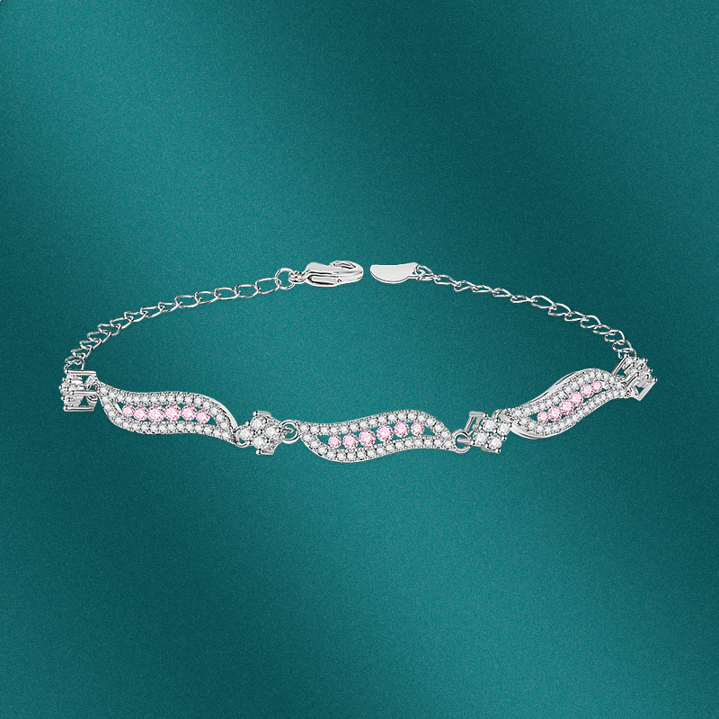 Modern Style Geometric Copper Zircon Bracelets 1 Piece