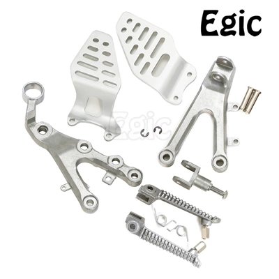 Motorcycle Suitable for Yamaha Yzf R6 2006-2017 Front Pedal Assembly Pedal Bracket (Motorcycle pedals) - matte-silver