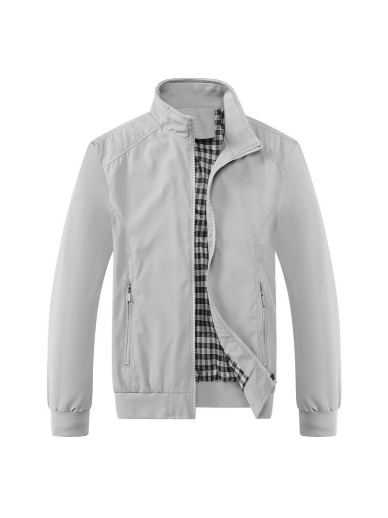 Abrigo transfronterizo abrigo de negocios casual para hombres primavera y otoño abrigo ligero de color sólido para hombres entrega de una pieza de gran tamaño