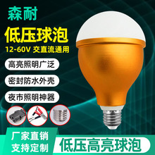led低压球泡12-60V家用夜市地摊电瓶车三防土豪金球泡灯厂家批发