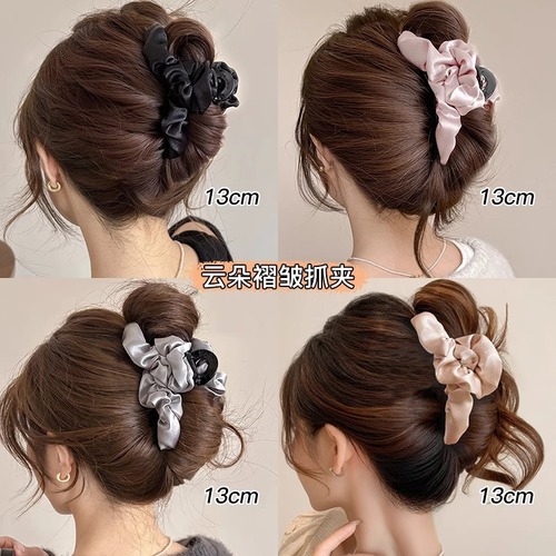 Cloud Pouch Clamping 2025 New French Shark Clip Women's Nape Clip Hair Accessory High-end Sense of Elegance Exquisite Hair Clip