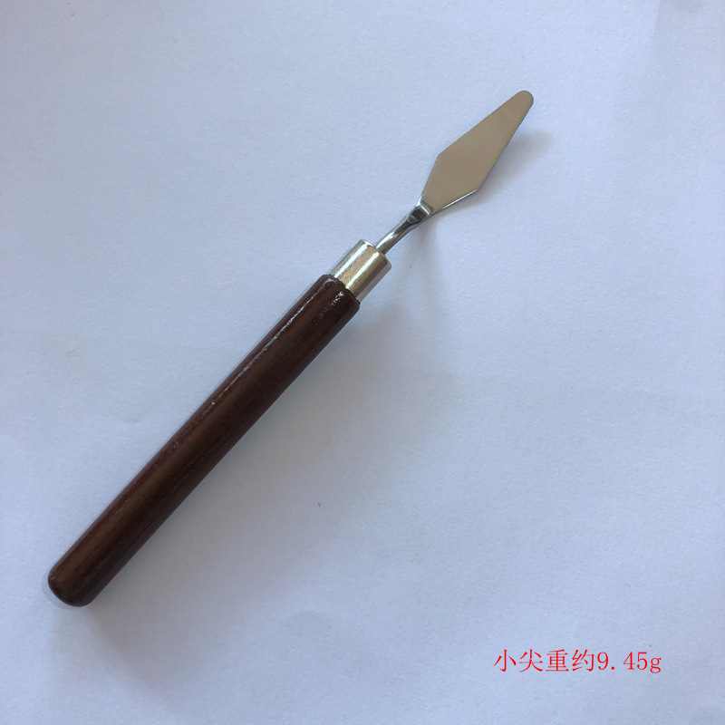 Cuchillo de pintura al óleo especial de arte, polvo de agua, pigmento de acrílico, cuchillo de selección de cuchillo de madera de acero inoxidable, cuchillo de toner de punta plana