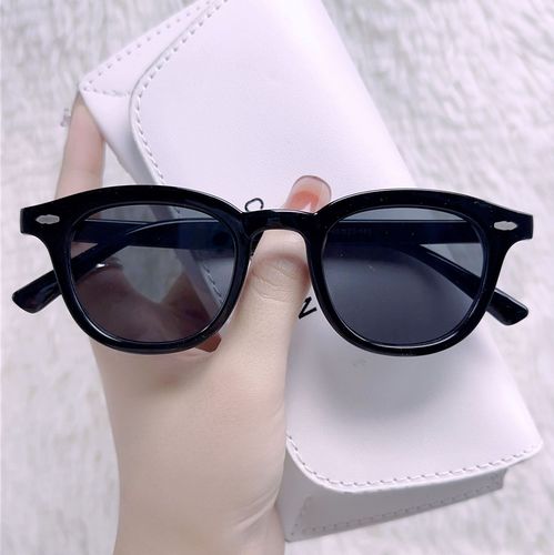 Sunglasses for Men with Rice Dots, New Style UV Protection Sunglasses for Women, Personality Street Style Round Retro Sunglasses