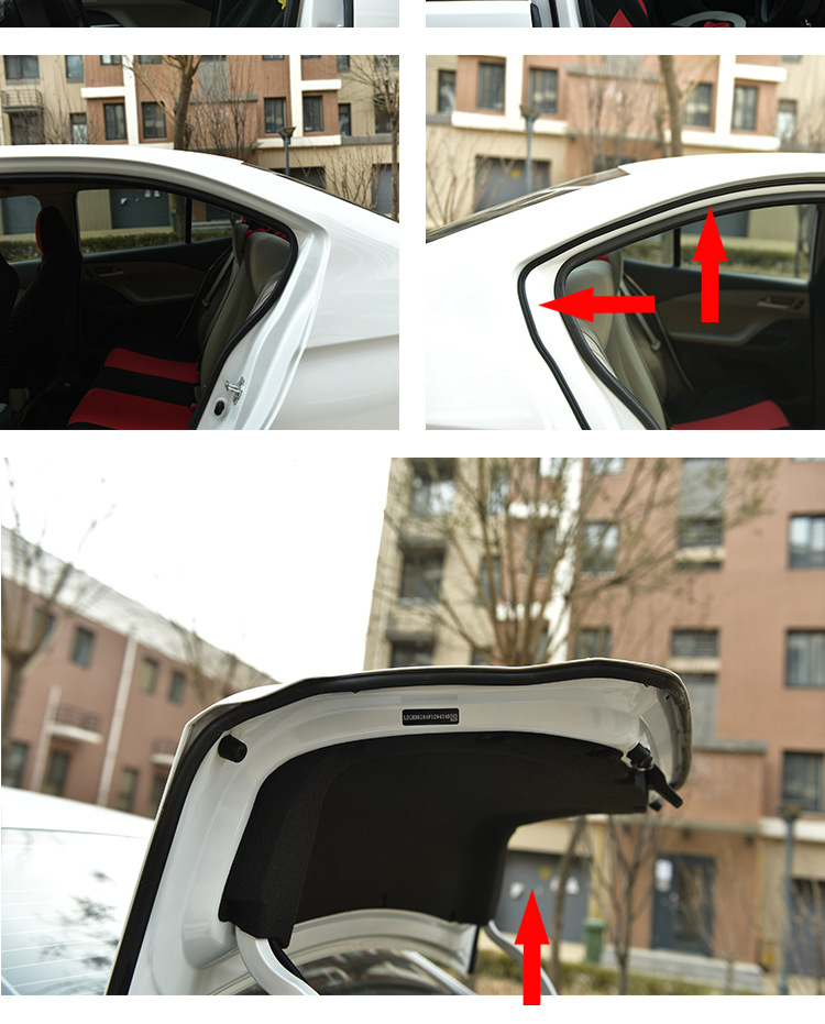 Car sealing strip sound insulation strip waterproof door sealing strip dustproof sound insulation universal type B sealing strip modification