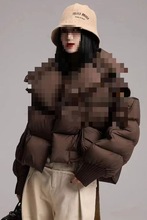 纯色显瘦羽绒服女短款冬季新款翻领韩版时尚休闲款设计感外套