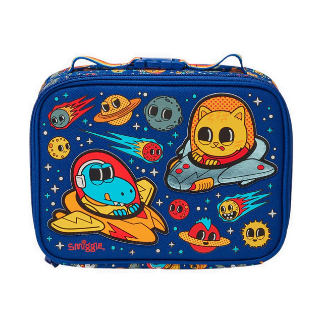 Bolsa aislante de una sola capa Blue Rocket Cat