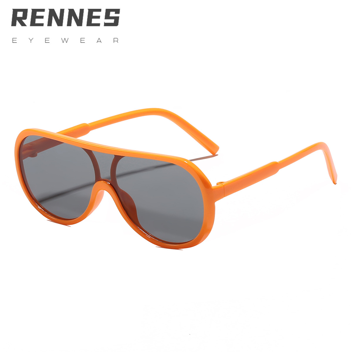 2023 gafas de sol para niños de una sola pieza marco grande estilo europeo y americano personalizado color caramelo gafas de sol para niños 3805