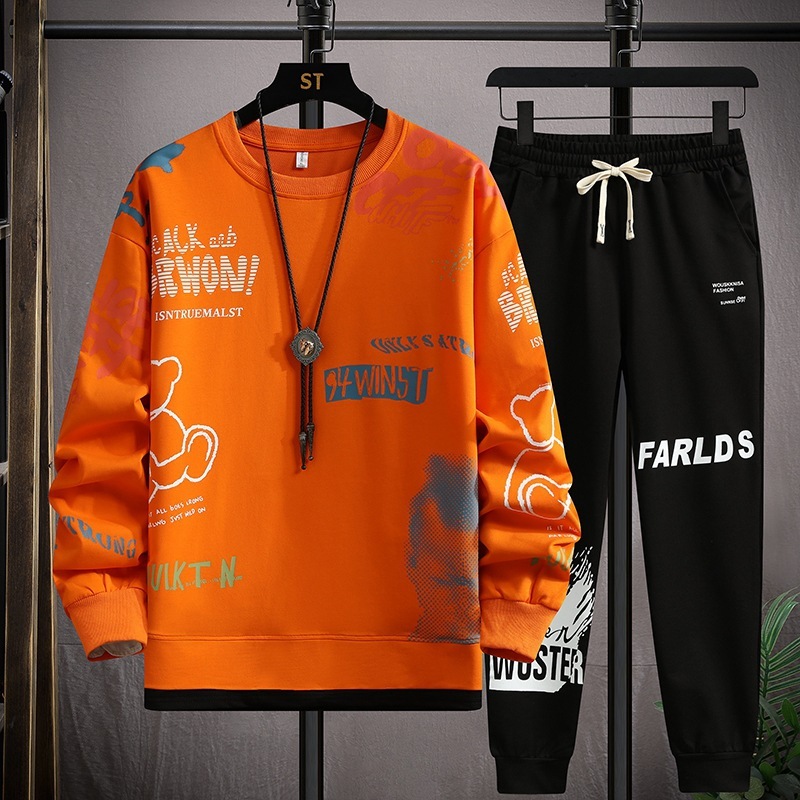 青少年の衛衣の男性の春秋の項の中学校の学生の長袖のtシャツの底のシャツの潮流の格好いい大きい子供の紳士服のスーツ|undefined