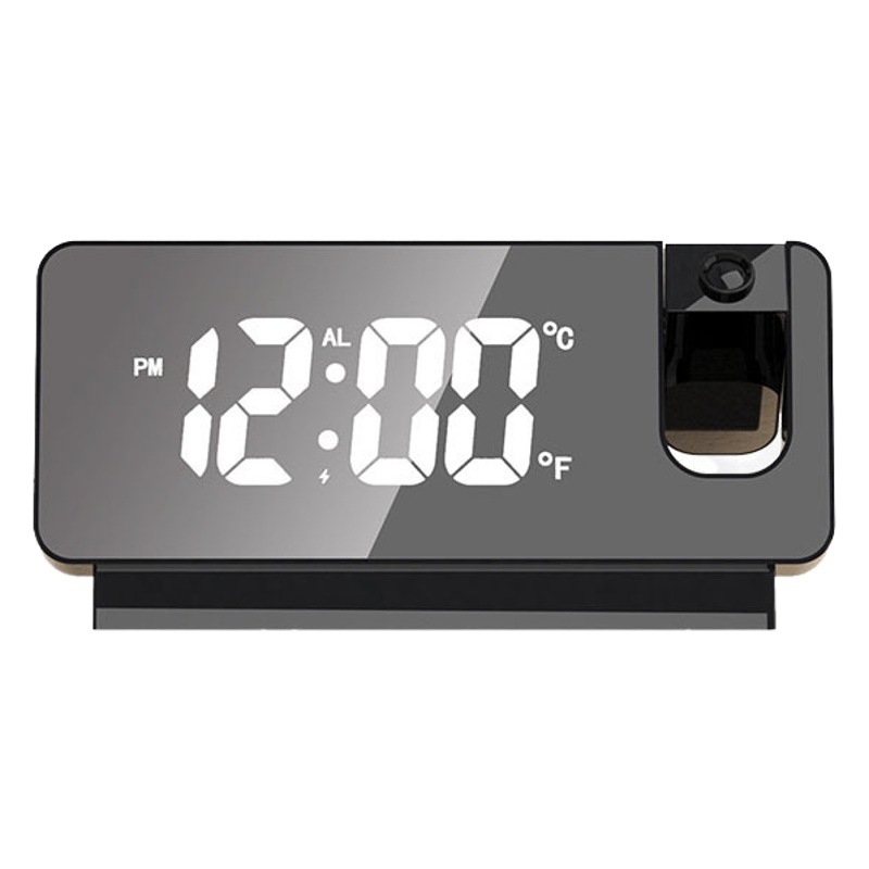Reloj digital transfronterizo para estudiantes, reloj despertador inteligente con espejo de pantalla grande LED para celebridades de Internet, proyección luminosa de temperatura y humedad, despertador pequeño