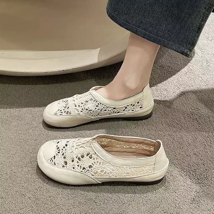Слипоны, летняя тонкая дышащая обувь, туфли, в стиле Chanel