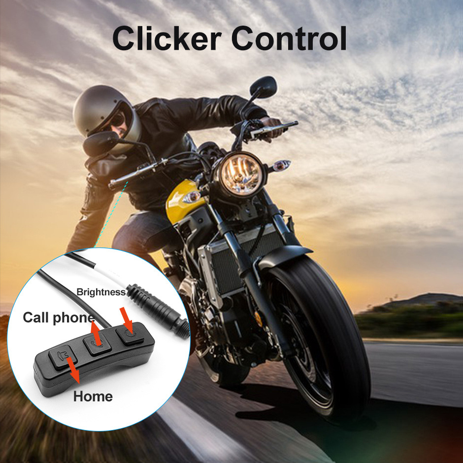 Cross-Border New Motorcycle Dual-Lens Navigation Screen Projection 1080P High-Definition Waterproof Carplay Driving Recorder