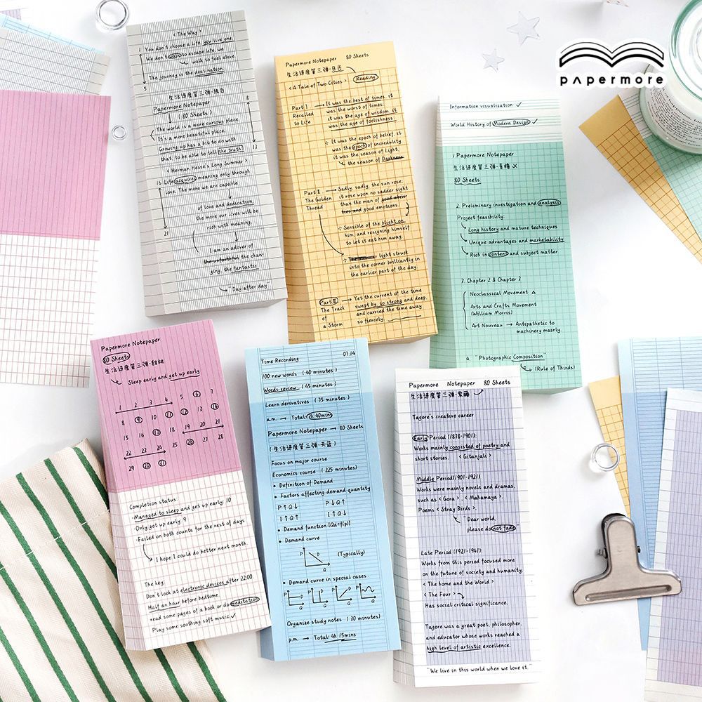 Jilu Papermore Life Progress Series 3: Writable Notebooks, Simple Journaling, Message Notes