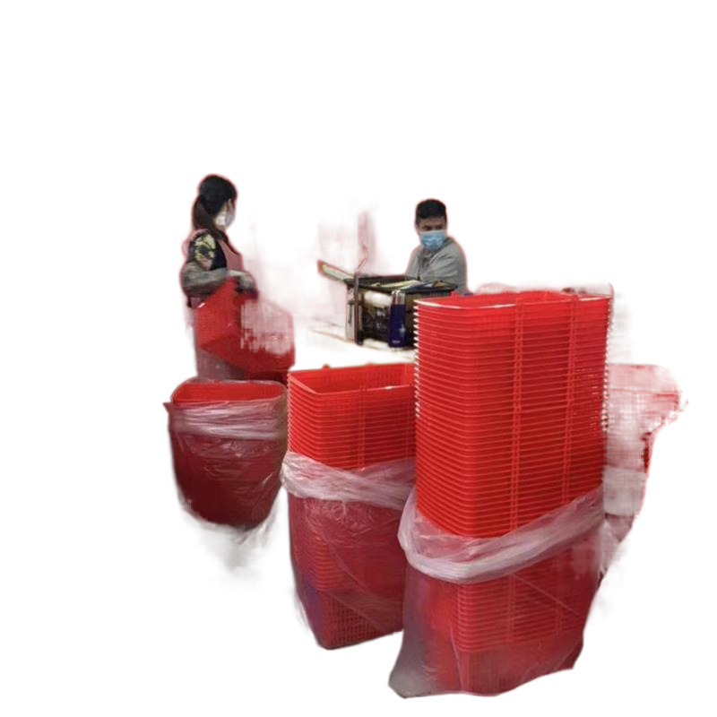 Handheld plastic white basket