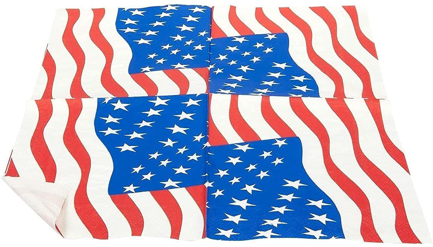 Birthday American Flag Paper Party Tableware display picture 5