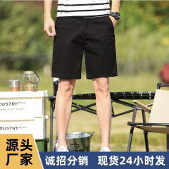 513 メンズカジュアルショーツ純綿 5 点パンツメンズ夏薄いミッドパンツストレート弾性ウエストショーツメンズ夏