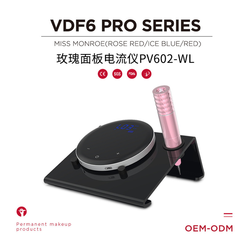 Rose Precision Wireless Dual-Chamber All-In-One Machine for Eyebrow Tattoo, Eyeliner, Small Tattoo, Semi-Permanent Instrument, Tattoo Machine