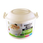 家用厨房塑料带盖微波炉加热专用器皿微波饭煲蒸饭饭盒微波蒸笼