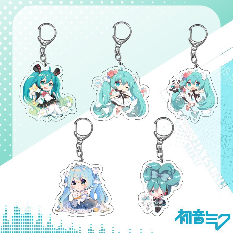 Hatsune Miku Sakura Hatsune Miku Kagamine Anime Star Two-Dimensional Cartoon Acrylic Pendant Keychain