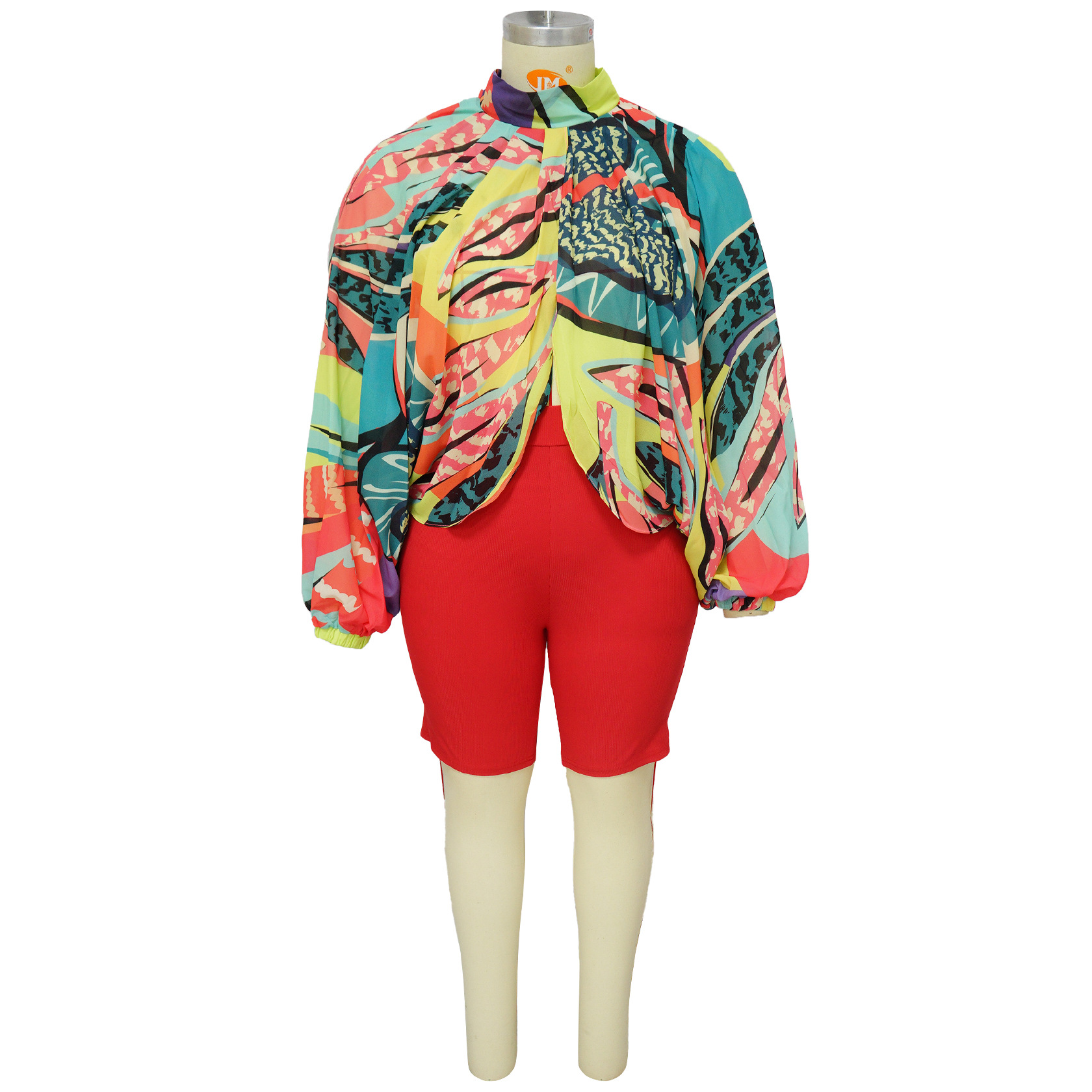 252g Weight Long Sleeve Sleeve Length Regular Sleeve Sleeve Type Spandex, Polyester, Chiffon Fabric Type Long Top Length Blouse Tops Type Daily, Street Occasion Round Neck Neckline Regular Fit Fit Type Color Block Pattern Spring&Summer Season Streetwear Style Blouse Long Sleeve Plus Size Tops Streetwear Color Block 1