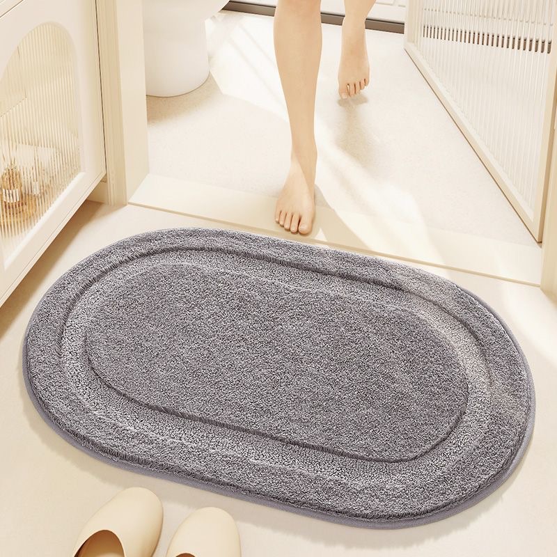 Microfiber Coconut-Shaped Jacquard Floor Thickened Bathroom Non-Slip Absorbent Carpet, Tufted Foot Door Mat, Kitchen Mat_voghion.com
