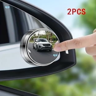 2 Car Rearview Mirrors Hd Round Mirror 360 Degree Car Rearview Mirror