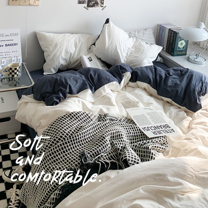 2023 Nuevo estilo INS de doble pieza de cuatro piezas conjunto 1,2 m hoja de cama sábana ajustable de tres piezas conjunto de cama de Estudiante