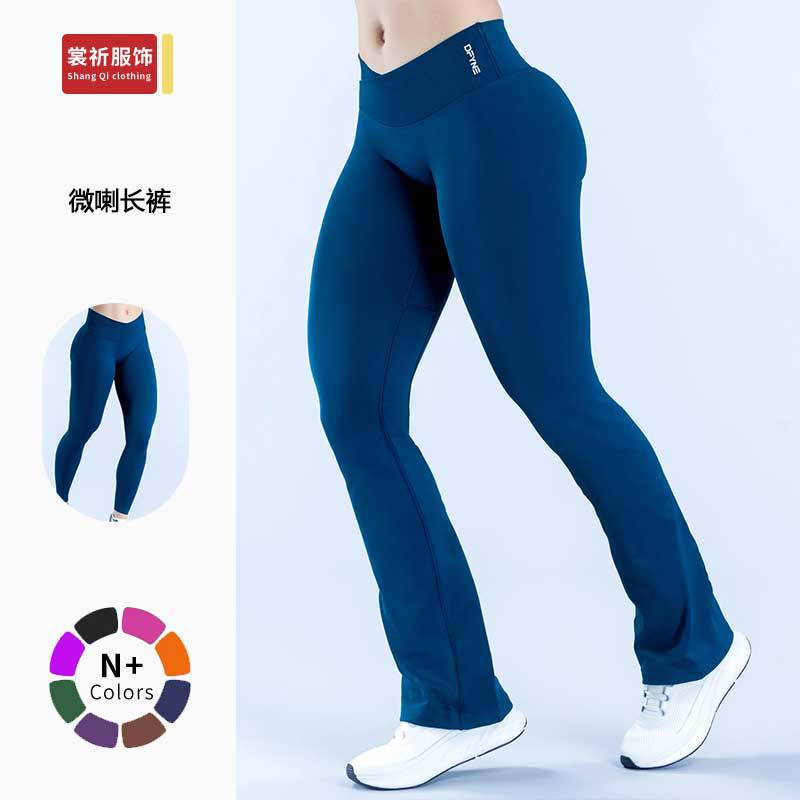 Aliexpress Dfyne Tight-Fitting Butt-Lifting Seamless Yoga European and American High-Waisted Butt-Lifting Sports Casual Slimming Flared Pants
