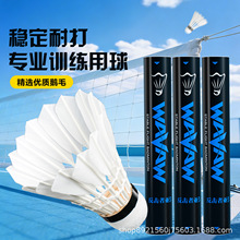 WAVAW反击之羽5号羽毛球耐打王不易烂专业训练室外防风12只装鹅毛