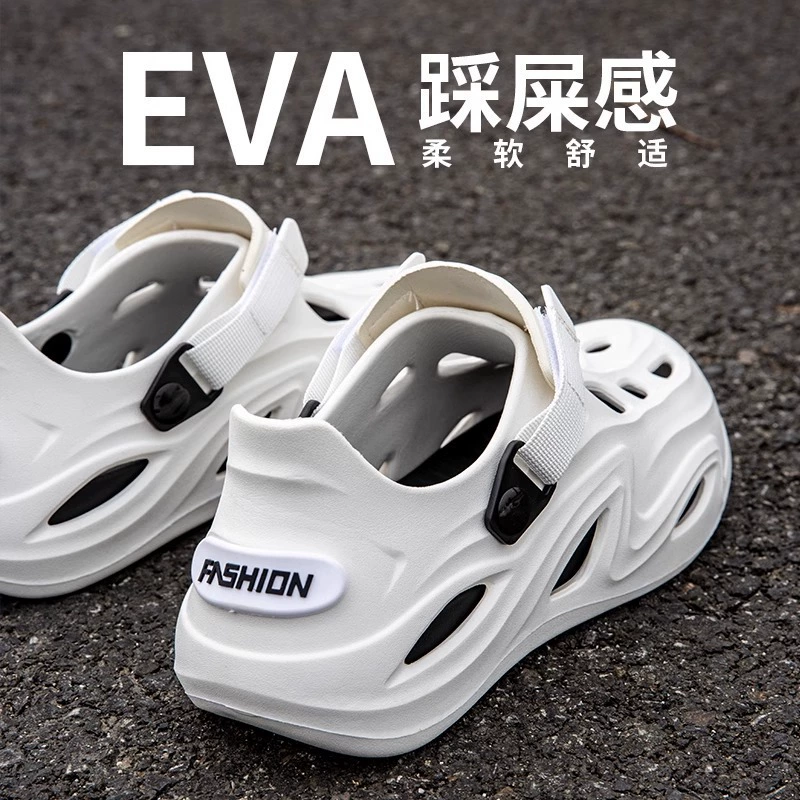 Мужские летние сандалии для вождения и рыбалки на толстой нескользящей подошве, износостойкие пляжные сандалии с закрытым носком для мужчин