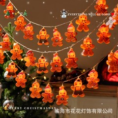国境を越えた新しいLEDストリングライトジンジャーブレッドマン装飾ライトクリスマスシーンレイアウトホリデークリスマスツリー雰囲気ライト