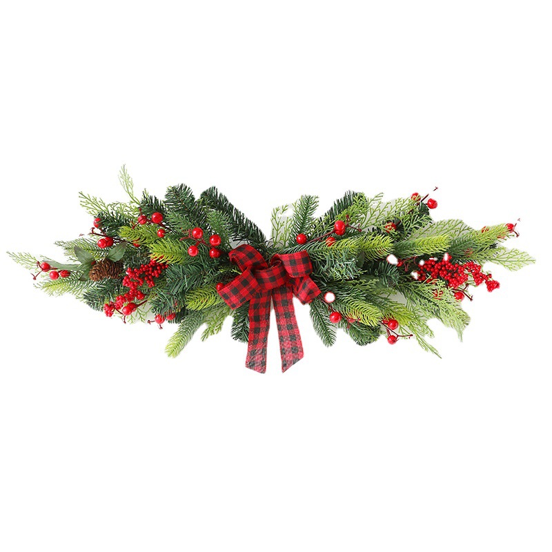 Decoración de Navidad fruta roja Garland anillo de ratán colgante guirnalda Puerta de mimbre colgando decoraciones de Navidad vestir escena diseño