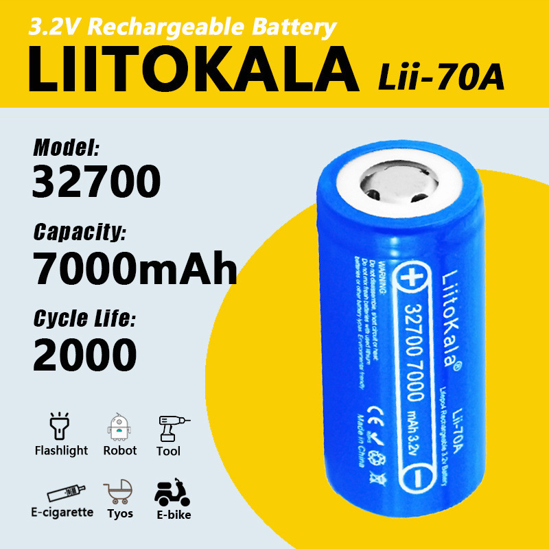 LiitoKala70A327007000mAh磷酸铁锂电池用于高容量