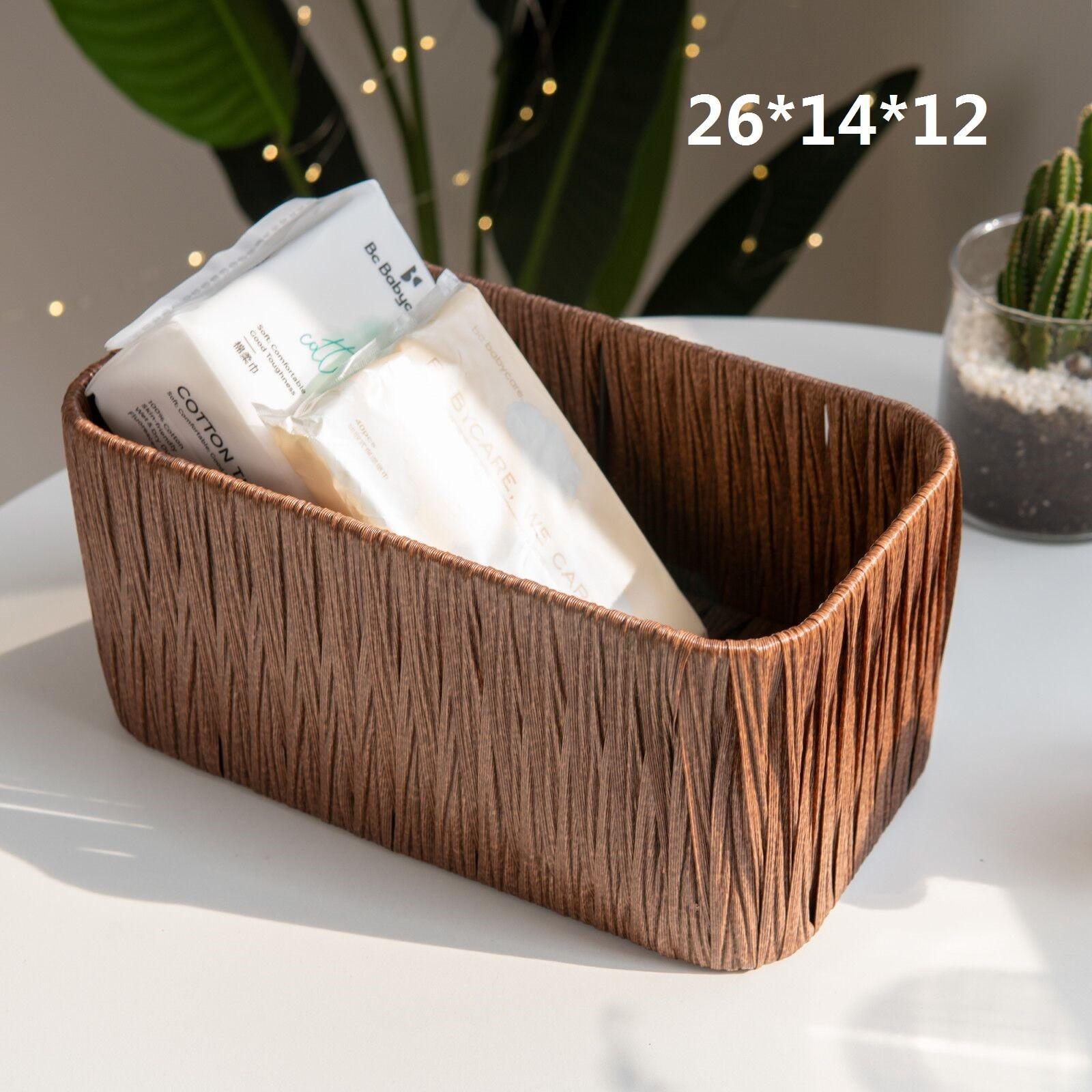 Source Factory Desktop Single-Compartment Storage Box Facial Mask Storage Box Cosmetics Storage Box Hand-Woven Storage Box