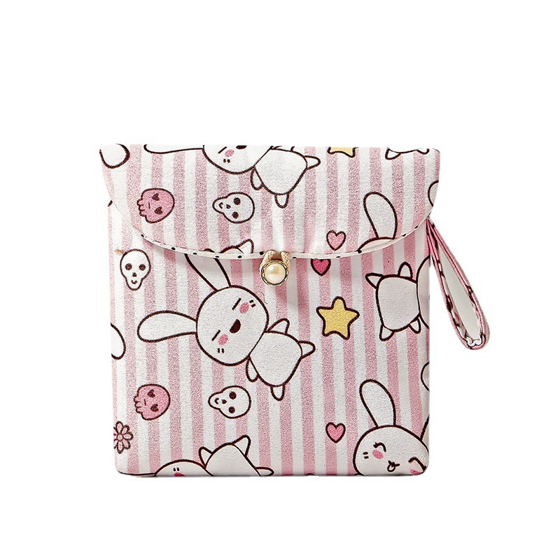 Cute capacious sanitary pads, wallet, handheld organizer bag