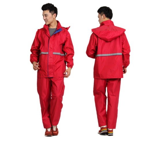 Anti-static raincoat, China National Petroleum outdoor reflective split anti-static raincoat and rain pants, wholesale