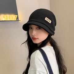 帽子女春款时尚堆堆帽显脸小百搭纯色月子帽日系冷帽潮针织包头帽