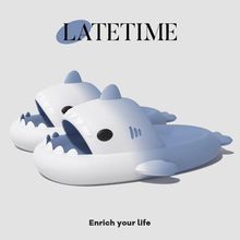 渐变鲨鱼拖鞋儿童男女爆款网红超萌厚底室内外情侣通用夏天凉拖鞋