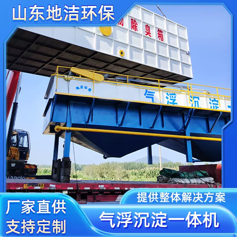 全自动溶气气浮机屠宰废水处理设备商用平流式气浮沉淀一体机