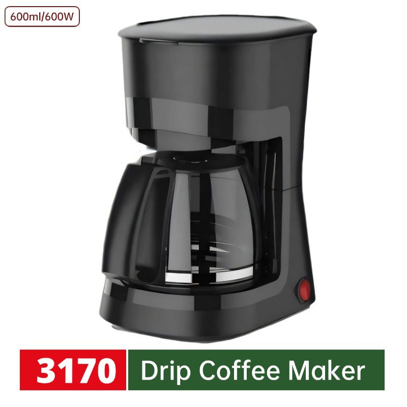 Casa 110V cafetera de goteo americana oficina pequeña cafetera de café 0.6L hervidora automática de té