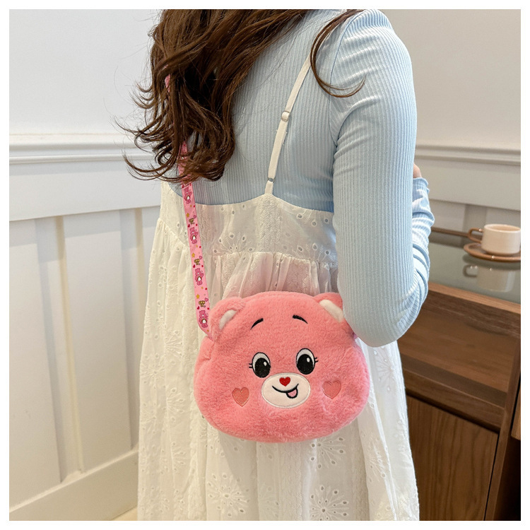 メーカー卸売ベルベットバッグ玩具クロミ斜めショルダーバッグいちご熊ぬいぐるみ日系ハンドバッグサンリオ|undefined
