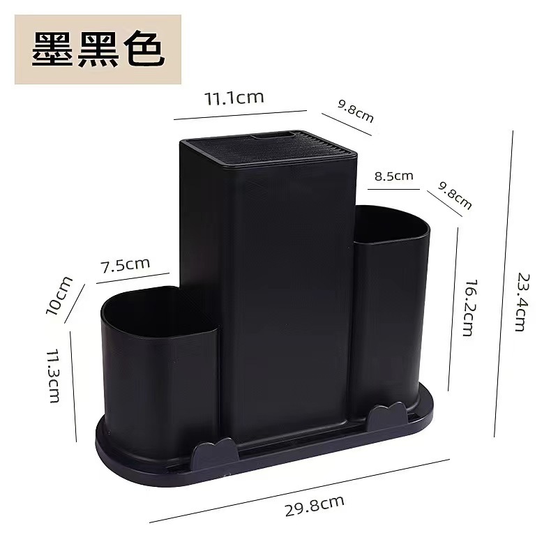 Juego de utensilios de cocina Juego de combinación de cuchillos de cerámica de 13 piezas Cubo de almacenamiento Juego de color de paja de trigo Soporte para cuchillos