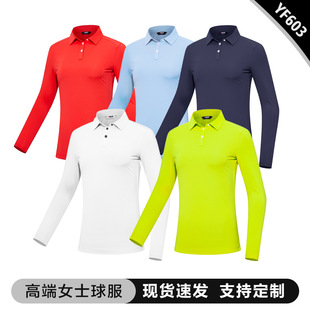 Golf Team 10 Pieces Minimum Order 48 Hours Delivery Free Logo Fee Women's Clothing Long-Sleeved T-Shirt Women's Clothing